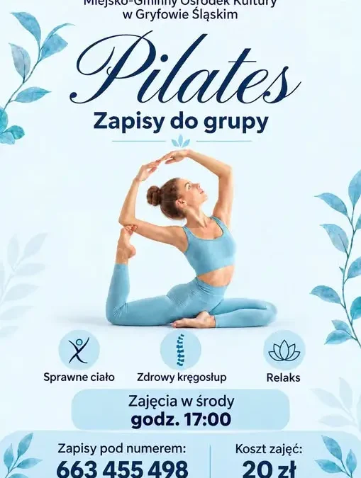 Pilates wraca do Gryfowa Śląskiego – zajęcia w środy o 17:00