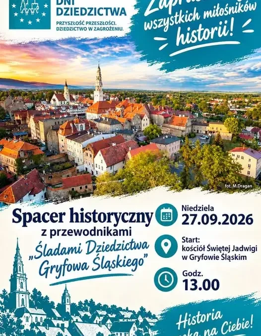 Spacer historyczny „Śladami dziedzictwa Gryfowa Śląskiego” już w niedzielę