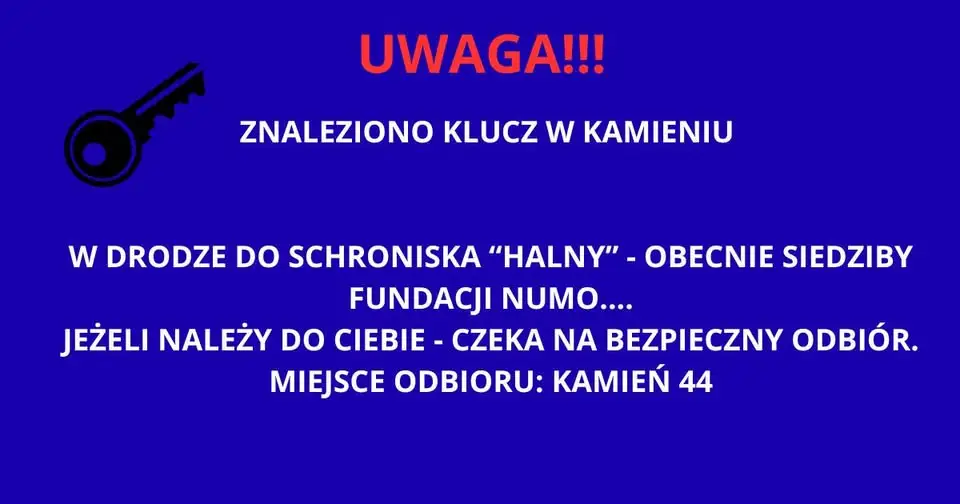 Zgubiony klucz w Kamieniu – czeka na właściciela