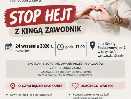 Lwówek Śląski: spotkanie o hejcie z Kingą Zawodnik już 25 września