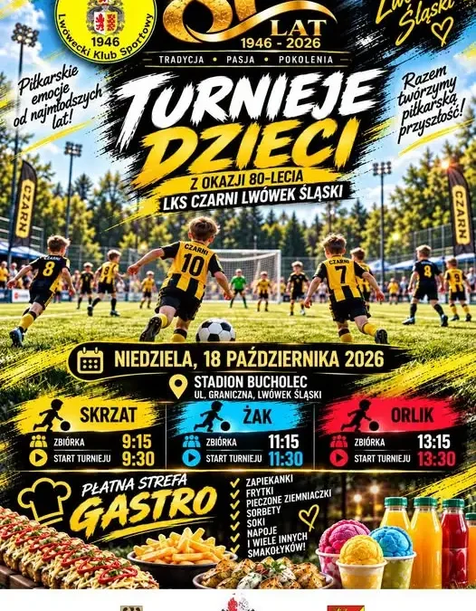 Lwówek Śląski: turnieje dziecięce z okazji 80-lecia Czarnych