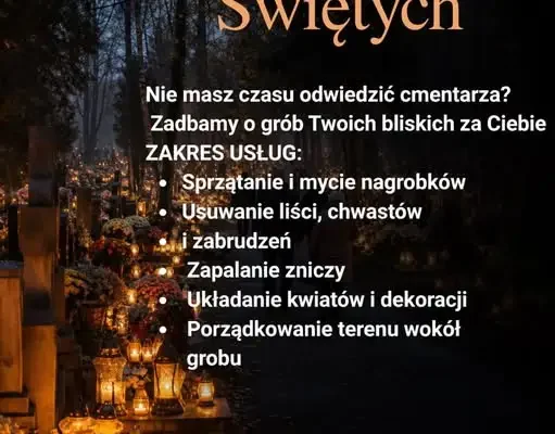 Wleń: CIS oferuje usługę sprzątania nagrobków przed dniem Wszystkich Świętych