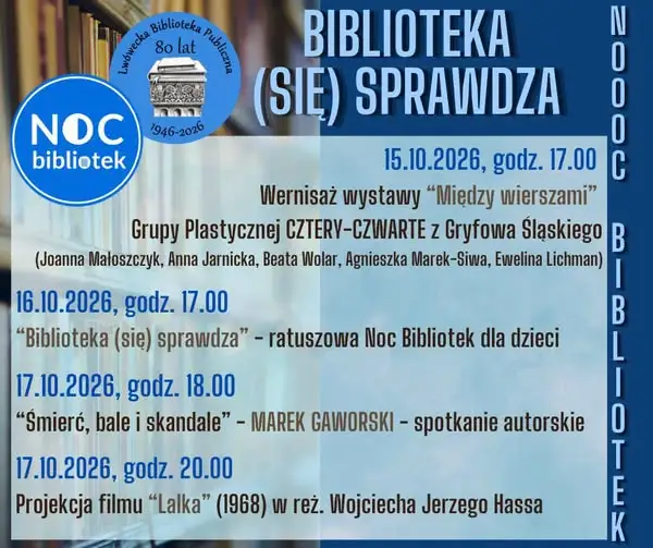 Noc Bibliotek 2026 we Lwówku Śląskim – trzy dni pełne atrakcji
