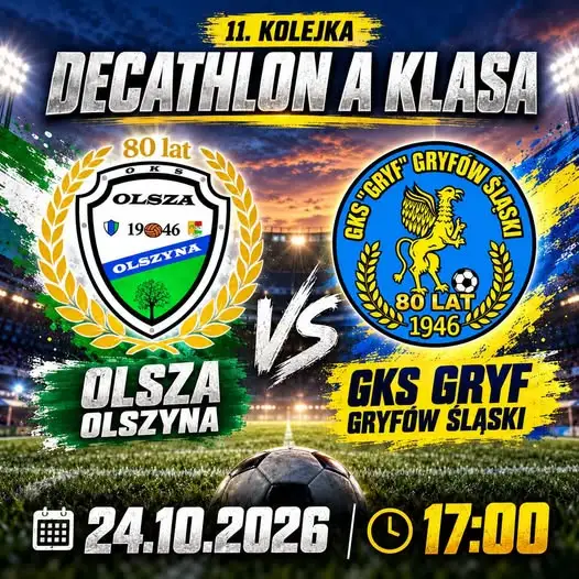 Gryf Gryfów Śląski zagra w Olszynie przy sztucznym świetle. Historyczne starcia po stronie żółto-niebieskich