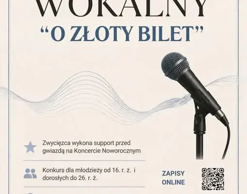 Konkurs wokalny „O Złoty Bilet” w Lwówku Śląskim – szansa na występ przed gwiazdą Koncertu Noworocznego