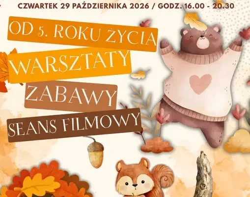 Jesienne zabawy i seans filmowy dla dzieci we Wleniu – są jeszcze wolne miejsca