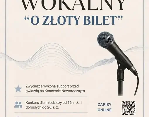 Lwówecki Ośrodek Kultury zaprasza na konkurs wokalny „O Złoty Bilet”