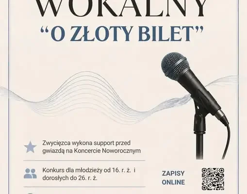 Złoty Bilet czeka na młode głosy – Lwówecki Ośrodek Kultury ogłasza konkurs wokalny